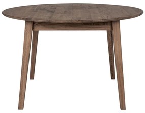 Metz ovális bővíthető étkezőasztal 118x118-158 cm füstös tölgy