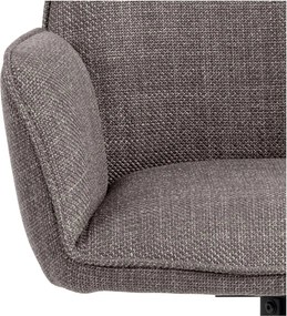 Világosszürke kárpitozott karfás étkezőfotel szett 2 db-os Glenda – Actona