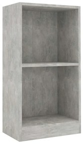betonszürke szerelt fa könyvespolc 40x24x75 cm