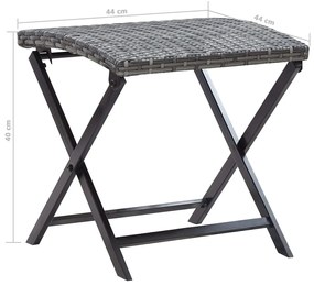 szürke összecsukható polyrattan ülőke