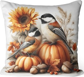 Őszi Díszpárnahuzat 40X40 Tök Őszi Tök Madár 459