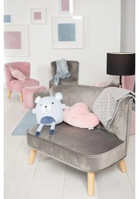 Világosszürke bársony gyerek kanapé 70 cm Lil Sofa – Roba