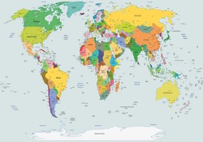 Fotótapéta - A világ térképe (254x184 cm)