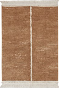 Téglavörös-bézs pamut szőnyeg 140x200 cm Duetto Toffee – Lorena Canals