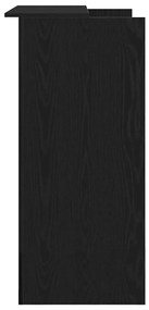 recepciós pult fekete tölgyszínű 100x50x103,5 cm szerelt fa