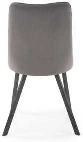 K-450 étkezőszék szürke bársony szövet