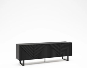 Fekete TV-állvány 161x55x35 cm Peta – Marckeric