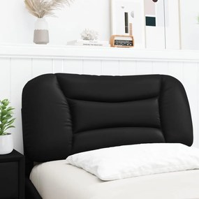 fekete műbőr fejtámla párna 90 cm