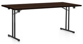 Összecsukható asztal 180 x 80 cm, fekete lábak, wenge