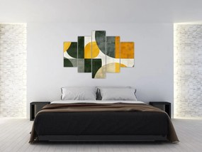 Kép - Olívazöld absztrakció (150x105 cm)