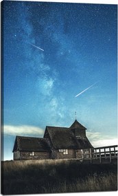 Vászonkép Kozmosz Ég a templom felett 60x100