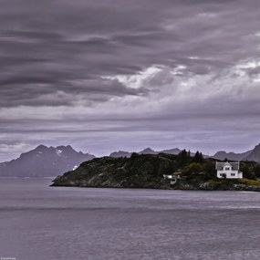 Poszter 30x30cm Norvég fjord 2, Assaf Frank