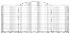 12 db íves horganyzott vas gabion kosár 300x30x120/140 cm