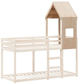 tömör fenyőfa gyerekágytető 55 x 99 x 139,5 cm