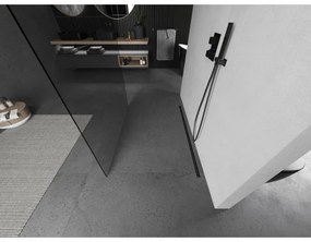 Mexen Kioto, Walk-In zuhany paraván 100 x 200 cm, 8 mm átlátszó üveg, grafit profil, 800-100-002-65-00