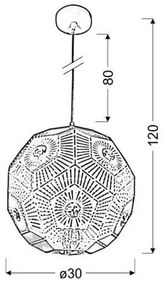 Csillár zsinóron EUPHORIA 1xE27/40W/230V fehér