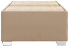 cappuccino színű műbőr ágykeret 90 x 200 cm