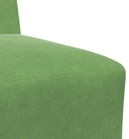 világoszöld bársony kanapéfotel 55 cm