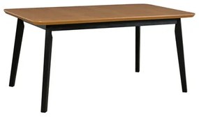 Összecsukható étkezőasztal OSLO 7 - natúr tölgy/fekete lábakkal