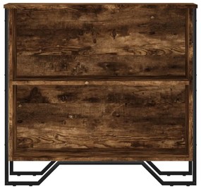 füstös tölgy színű szerelt fa könyvszekrény 80 x 31 x 74,5 cm