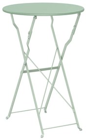 Összecsukható Kerti Asztal Világosszürke Ø50x71 cm Acél