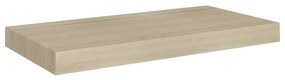 2 db tölgyszínű MDF lebegő fali polc 50 x 23 x 3,8 cm