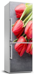 Dekor matrica hűtőre Piros tulipánok FridgeStick-70x190-f-99719823