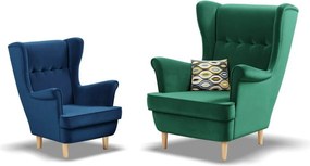 Uszak Mini fotel, bársony, kék