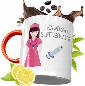 Narancssárga Bögre Ápolónőnek Ajándékba, fényképes nyomattal