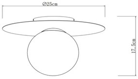 Lucide 79187/01/31 - Mennyezeti lámpa TRICIA 1xE27/15W/230V átm. 25 cm fehér