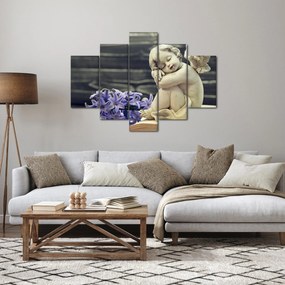Egy angyal képe virággal (150x105 cm)