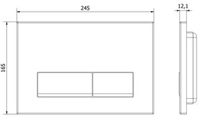 Mexen Fenix ​​​​12, öblítő gomb Mexen modulhoz, grafit-króm, 601266