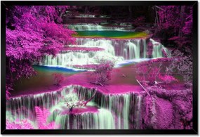 Poszterek keretben 60x40 Lila vízesés