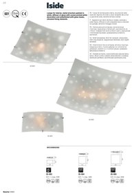 Redo 05-905 - ISIDE mennyezeti lámpatest 2xE27/42W/230V 39x39 cm átlátszó