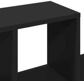 fekete szerelt fa fali polc 100 x 20 x 53 cm