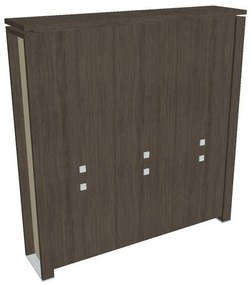 Verno+ S magas szekrény 200 x 46 x 210 cm, antracit tölgy / vanília