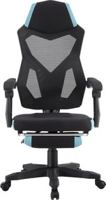 Irodai/gamer szék, fekete/neomint, teherbírás 150 kg, JORIK NEW