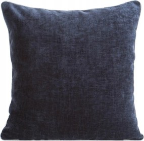 Mary párnahuzat 45x45 sötétkék-ezüst szegély klasszikus elegáns nappaliba