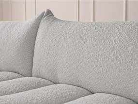 Világosszürke buklé sarokkanapé (bal oldali-heverő résszel) Azra – Bobochic Paris