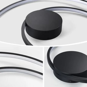 Brilagi- LED dimmelhető mennyezeti lámpa TWISTER LED/48W/230V Ø 50 cm fekete +távirányító