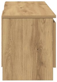 kézműves tölgy színű szerelt fa TV-szekrény 102x30x36 cm