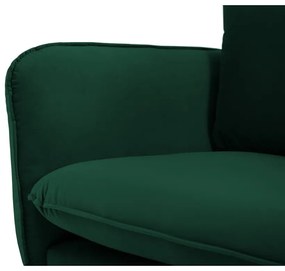 Sötétzöld bársony kanapé 230 cm Vienna – Cosmopolitan Design