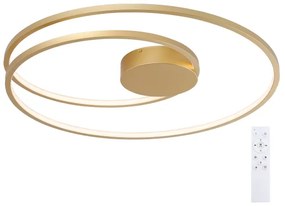 Brilagi-LED Fényerőszabályozható mennyezeti lámpa TWISTER LED/105W/230V átm. 100 cm aranyszínű + távirányító