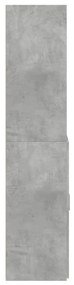 betonszürke szerelt fa magasszekrény 70 x 42,5 x 185 cm