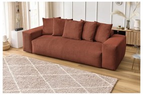 Téglavörös kordbársony kanapé 280 cm Voltaire – Bobochic Paris
