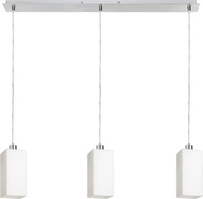 RENDL LIZ III 80 závěsná opálové sklo/chrom 230V LED E27 3x15W