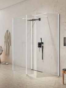 New Trendy New Modus White zuhanykabin fal walk-in 90 cm fehér matt üveg/átlátszó üveg EXK-2334
