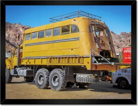 Poszterek keretben 40x30 Sárga munkakocsi az USA-ból