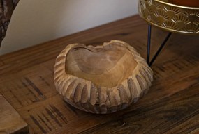 Tálca geris teak ø 19x8cm