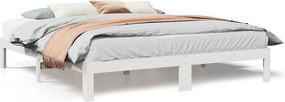 vidaXL fehér tömör fenyőfa ágy matrac nélkül 180 x 200 cm